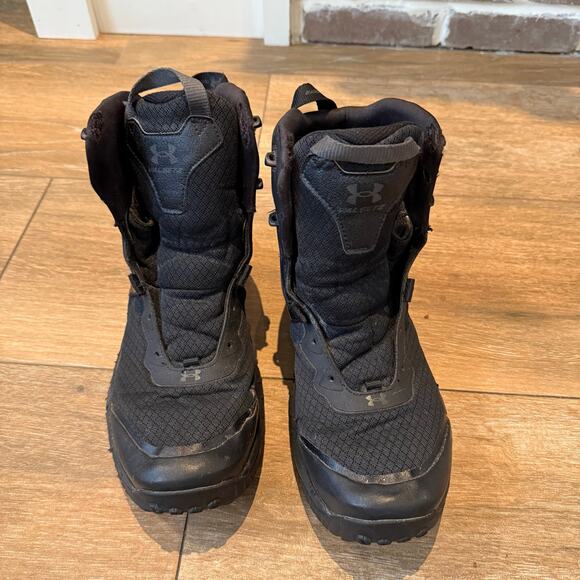 Under Armour Micro G Valsetz Side Zip Tactical Boots Mens Size 10 All Black - Picture 3 of 8